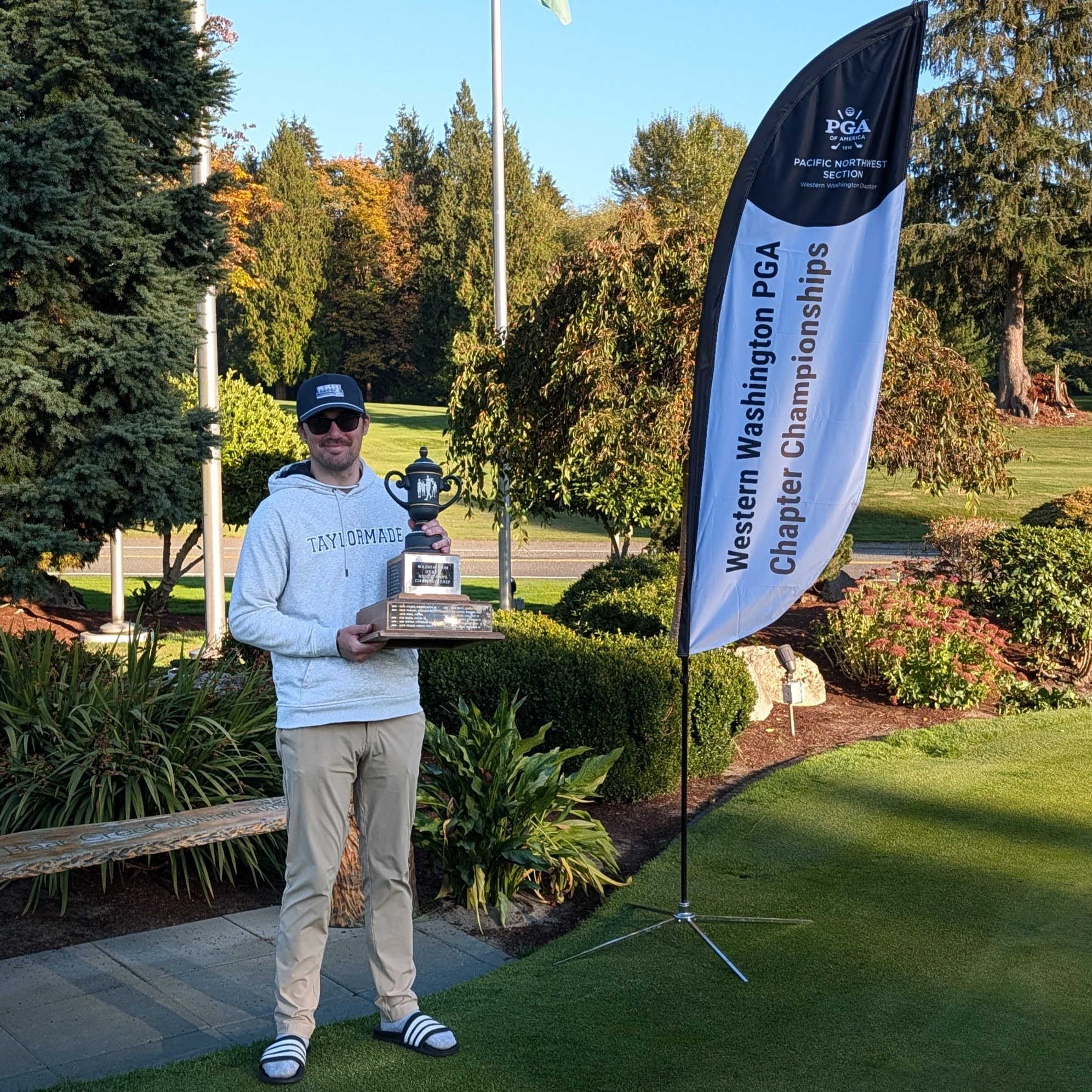 Jamie Hall with championship trophy